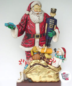 Figur Decoration Jul Julemanden med Gaver