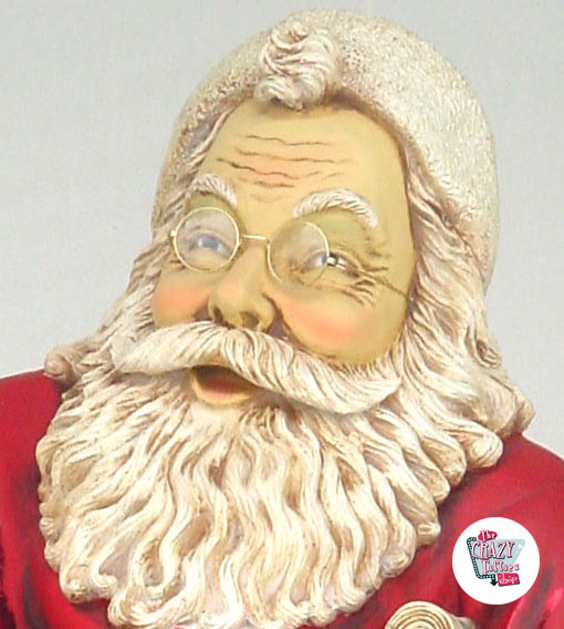 Decorazione di figura Natale Babbo Natale in ginocchio con il sacchetto
