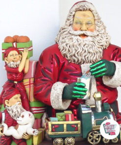 Figure Decoration Christmas Santa Claus in the Workshop