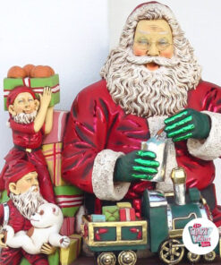 Decorazione di figura Christmas Santa Claus nel workshop