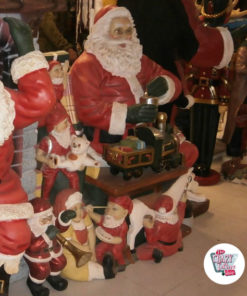 Figura Decoración Navidad Papa Noel en el Taller