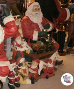 Decorazione di figura Christmas Santa Claus nel workshop