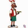 Figure Decoration Christmas Reno Serveur avec plateau