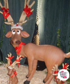 Figure Decoration Christmas Reindeer Paws Crossed