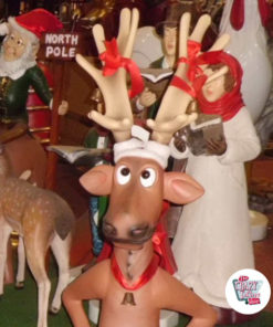 Figure Decoration Christmas Reindeer Sitting