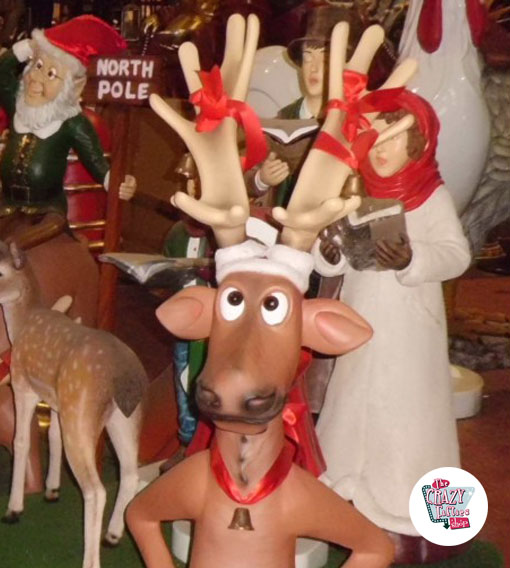 Figure Decoration Christmas Reindeer Sitting