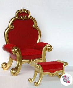 Figure Christmas Decoration Throne with footrest