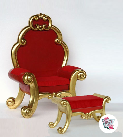 Figure Christmas Decoration Throne with footrest