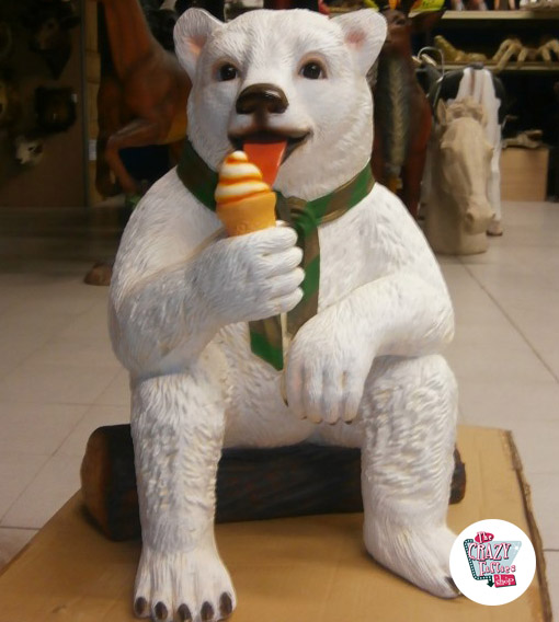 Decoração Figura Urso Ice Cream