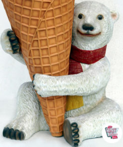 Polar Bear Figure Decoration with ice cream flavors