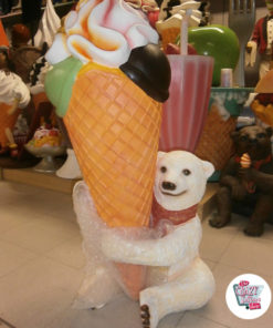 Figura polar Decoração Urso com sabores de gelados