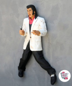 Figur Dekoration Vägg Elvis Mikrofon