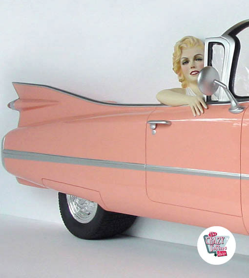 Figura Decoração Marilyn Pink Cadillac