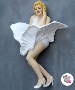 Figura Decoración Pared Marilyn Falda