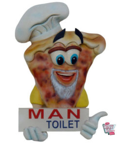 Figur Dekoration Pizzería Signal Toalett Män