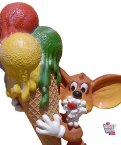 Figura Decoración Ratón con Helado