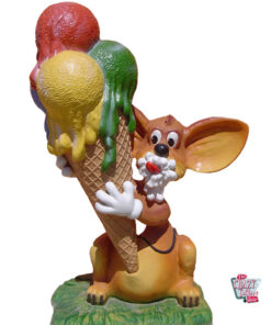 Figura Decorazione Mouse con Gelato