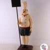 Figura Decoration italiana chef del ristorante con Blackboard