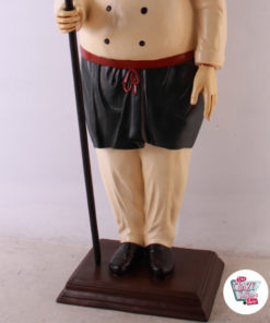 Figur Dekor Italian Restaurant Chef med Blackboard