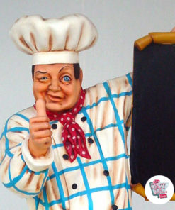 Figur Dekoration Restaurant italienska kock med menyn