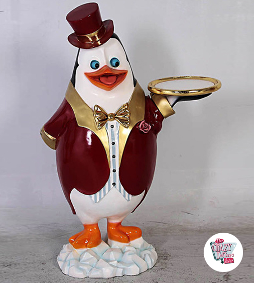 Figura Decoração Tema Penguin Madagascar Waiter