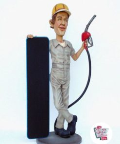 Figur Medarbejder Gas station med Menu