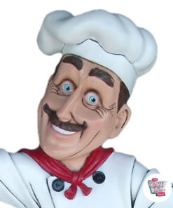 Figure Theme Italian Restaurant Chef with Tray