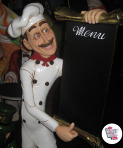 Figura Ristorante a tema italiano Chef con menù