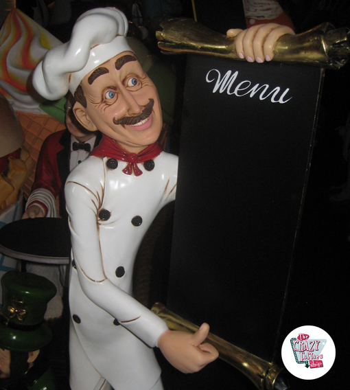 Figur Theme Restaurant italiensk kokk med meny
