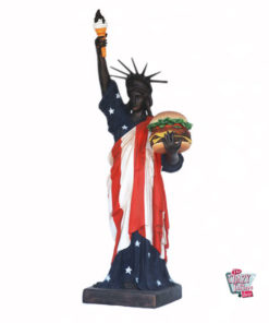 Figure alimentaire Statue de la Liberté Burger et crème glacée