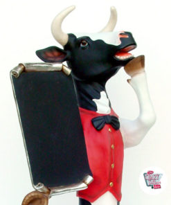 Figur Cow Mad med Vest og skifer