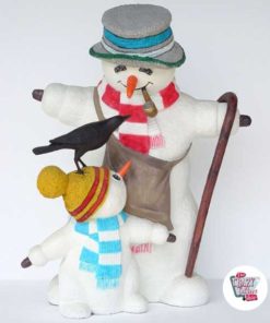 Figure Natale decorazione pupazzi di neve
