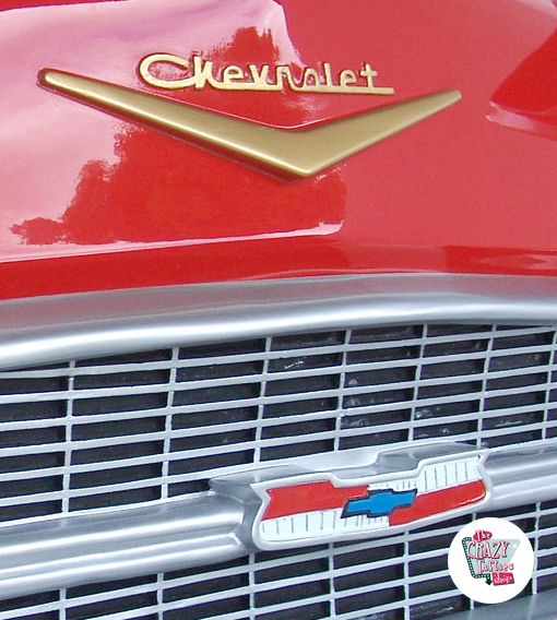 Auto Show in Ft. Weiß, Florida. Auto Hop Tablett im Fenster eines Chevrolet  classic car 1957 Stockfotografie - Alamy