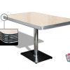 American Retro Diner Tisch 120 Creme