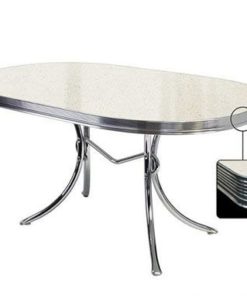 White Retro Diner table TO26