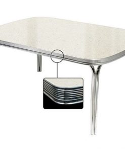 White Retro Diner table TO27