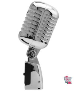 Retro microphone chromé