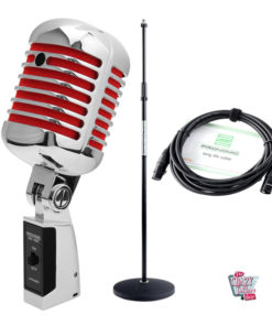 Retro microphone chromé