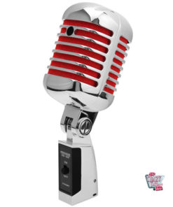 Retro microphone chromé