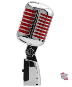 Retro microphone chromé