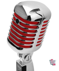 Retro microphone chromé