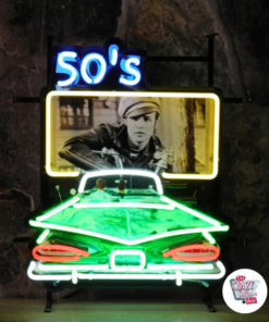 Neon 50's Drive in "Wild One" -affischen