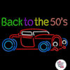 Neon Back To 50s Car Poster