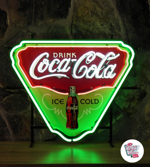 Cartaz de néon dos anos 50 da Coca-Cola