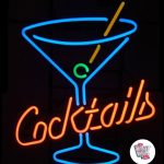 Neon Retro Cocktails With Glass Neones Retro