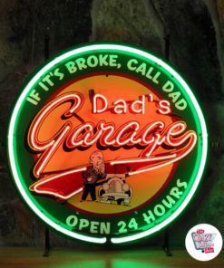 Neon Dad's Garage Poster