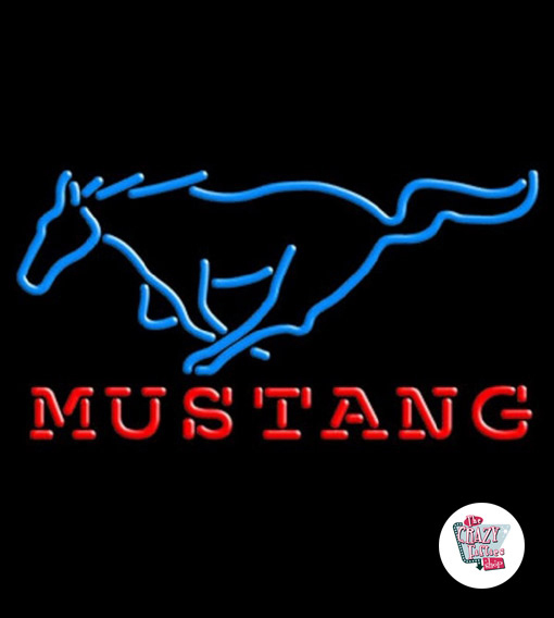 Segno di Mustang al neon