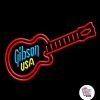 Neon Gibson USA-guitarplakat
