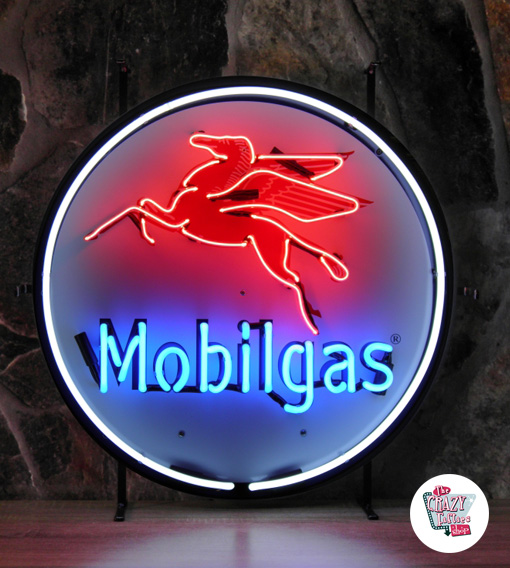 Neon MobilGas-affisch