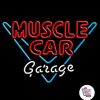 Neon Muscle Car Garage Poster